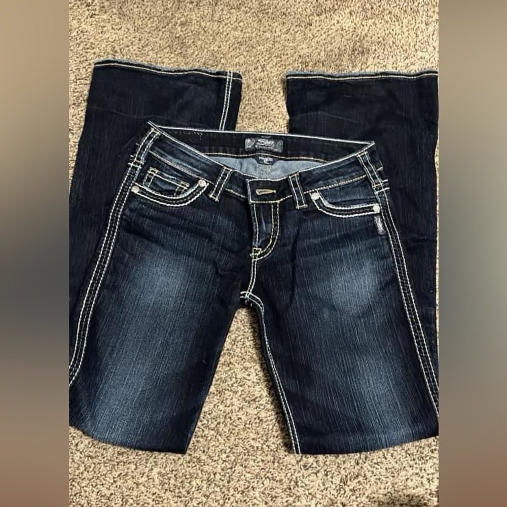 Silver women’s jeans